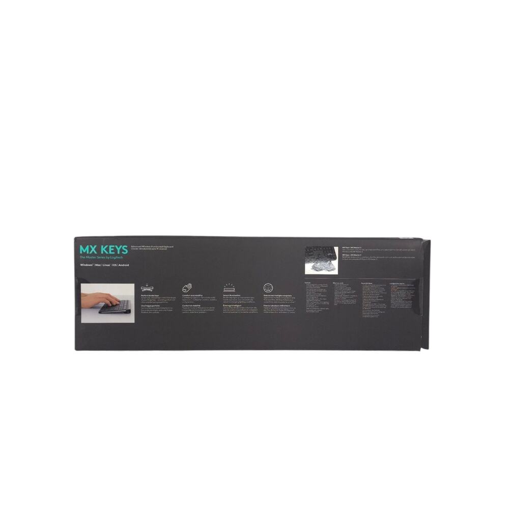Logitech MX Keys Advanced Wireless Illuminated Keyboard Black With Dongle - Picture 8 of 10